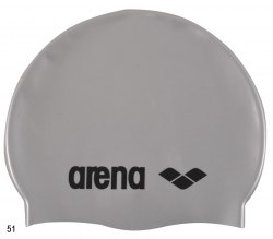 Шапочка для плавания Arena силикон Classic Silicone цвет серый детский