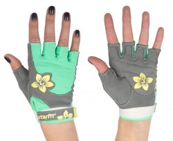 Женские перчатки для фитнеса с рисунком StarFit SU-112