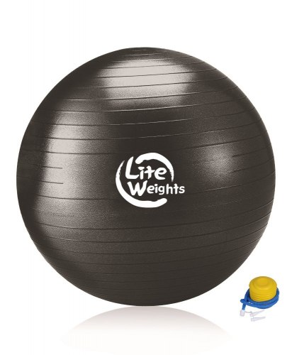 Мяч Lite Weights гимнастический с насосом 1869LW 100см,черный