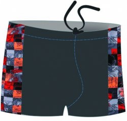 Плавки-шорты мужские для бассейна,с принт. вставками, SM8 11