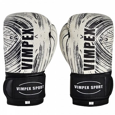 Перчатки бокс Vimpex Sport серые 3092 боксерские перчатки для бокса 4 унц