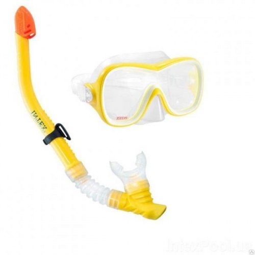 Набор для плавания Intex маска трубка арт. 55647 желтый