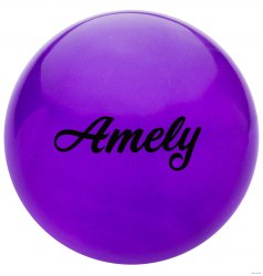 Мяч для художественной гимнастики AGB-102 19 см; фиолетовый с блёстками