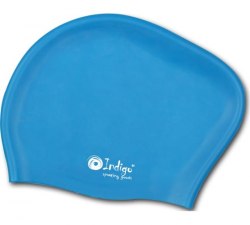 Шапочка для плавания INDIGO силикон для длинных волос
