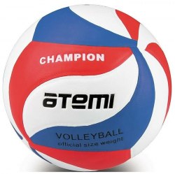 Мяч волейбольный Atemi CHAMPION синтетическая кожа PU Soft, син/бел/красн