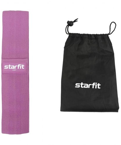 Эспандер резинка текстильная StarFit ES-204, низкая нагрузка, фиолетовый