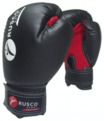 Перчатки для бокса Rusco 8oz, к/з, красный черный синий