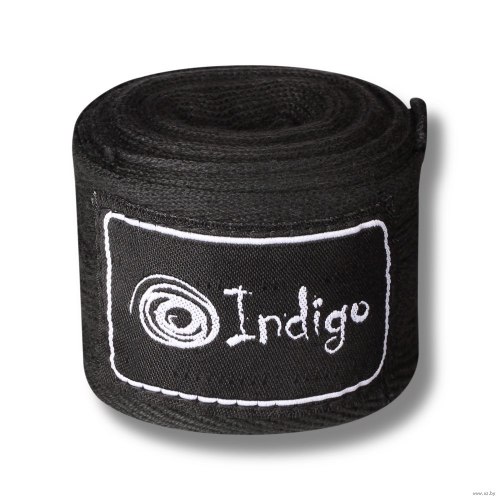Бинты для бокса INDIGO Бинты боксерские 3,5м бинт бокс, хлопок, черный 1115-3-ВК