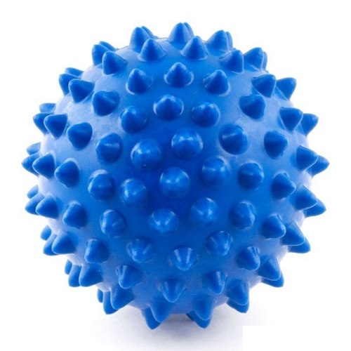Мяч массажный не надувной 7 см. синий мячик ежик BL- ISMB-7