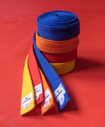 Пояс для кимоно INSANE BASE для единоборств , карате (100% хлопок) красный синий 280см