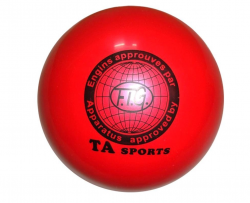 Мяч для художественной гимнастики T9 красный остаток