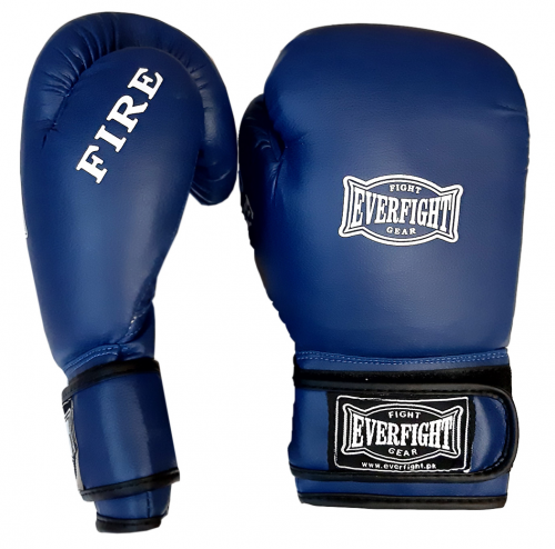 Перчатки бокс EBG-536 боксерские перчатки для бокса FIRE 10oz синие