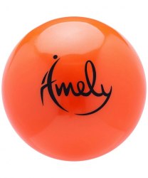 Мяч для художественной гимнастики Amely (19 см, 400 гр), AGB-201-19 оранжевый