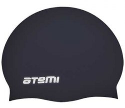 Шапочка для плавания Atemi силикон RC объемная черная фиолетовая