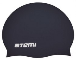 Шапочка для плавания Atemi силикон RC объемная черная фиолетовая