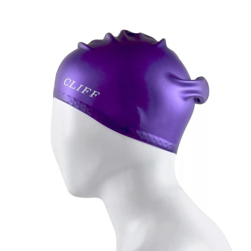Шапочка для плавания CLIFF силикон для длинных волос, CS13/2 фиолетовая
