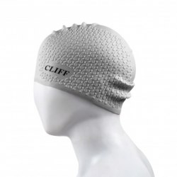 Шапочка для плавания CLIFF силикон для длинных волос, CS17, черная