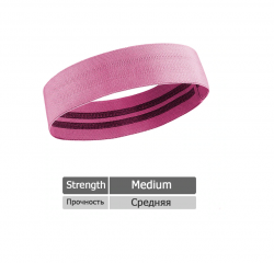 Эспандер - резинка петля текстильная , средняя нагрузка розовая