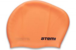 Шапочка для плавания Atemi силикон для длинных волос оранжевый