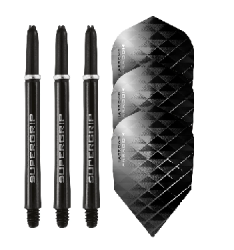 Хвостовик Harrows и оперение Twin Pack Black/Silver