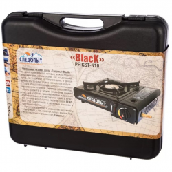 Плита Следопыт Black настольная газовая с переходником MPF-GST-N10