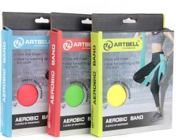 Эспандер ARTBELL лента резинка для фитнеса 150*15*0,4 (желтый)