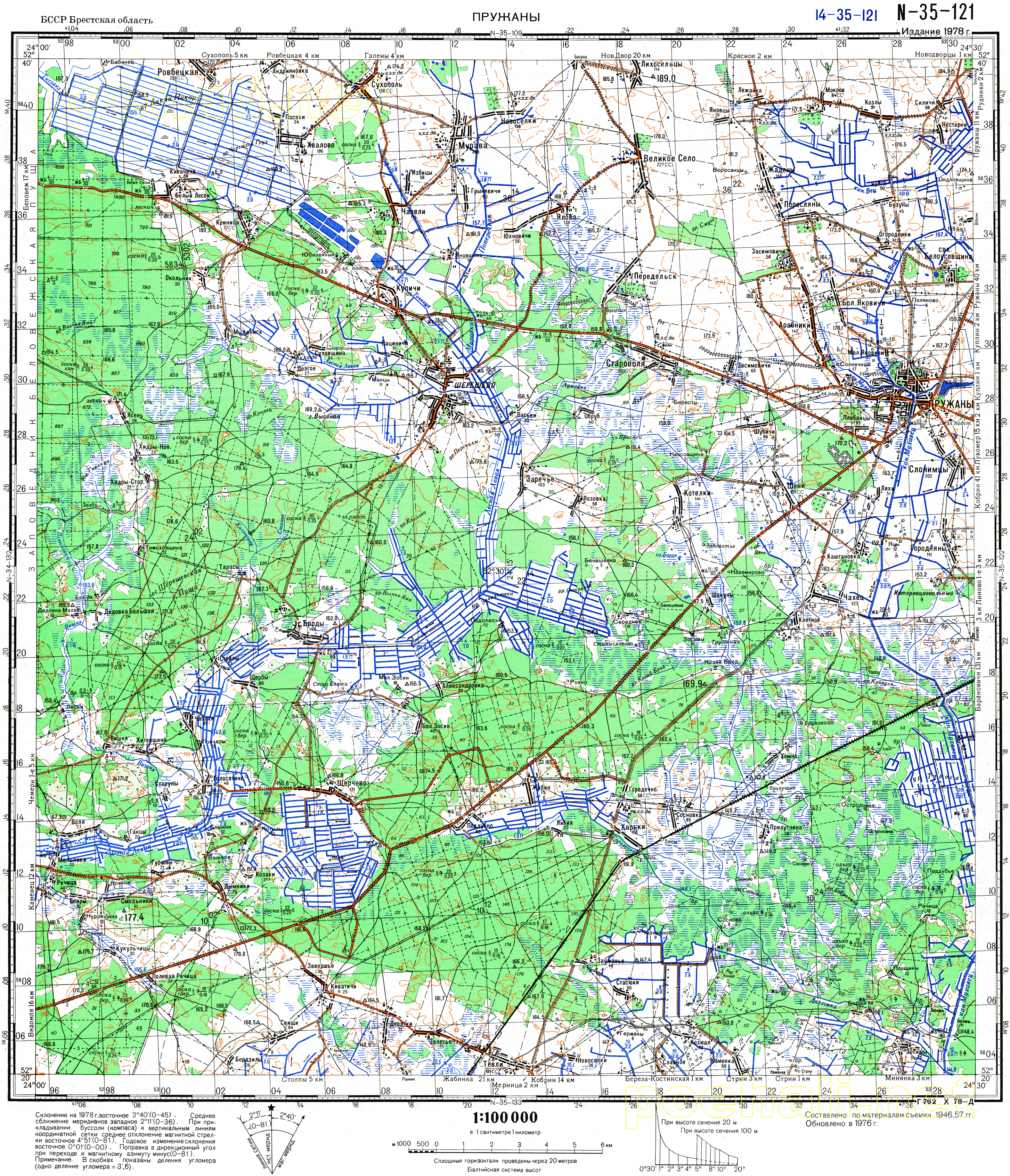 Карта брестской обл