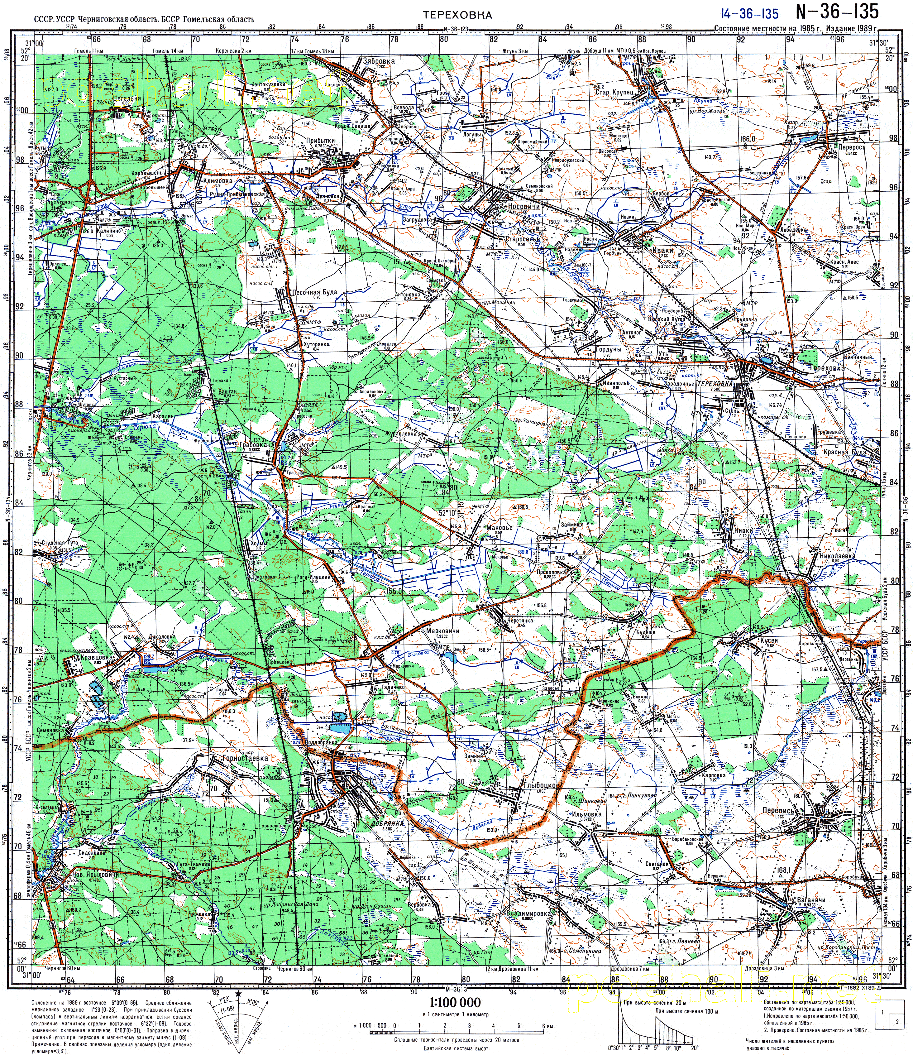 Тереховка гомель карта