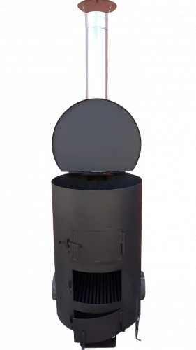 Бочка для сжигания мусора + печь под казан Маугли