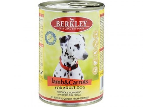 Консерва Berkley для собак ягненок с рисом 400г