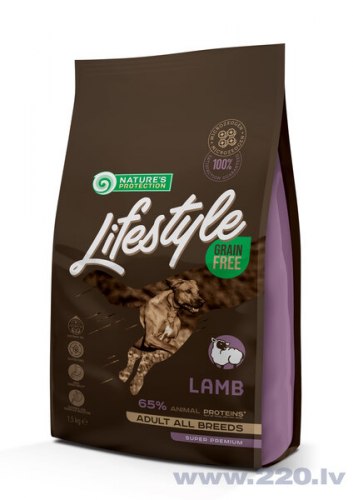 Сухой корм Nature's Protection Lifestyle Grain Free Lamb для взрослых собак всех пород 10 кг.