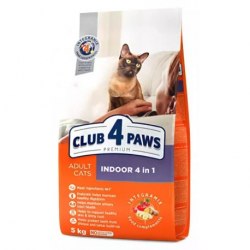 Сухой корм Club 4 Paws для кошек живущих дома 4 в 1 НА РАЗВЕС 100г
