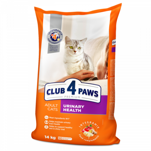 Сухой корм Club 4 Paws для взрослых кошек. Поддержка здоровья мочевыводящей системы 14 кг