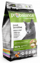 Сухой корм ProBalance Sensitive Корм сухой для кошек с чувствительным пищеварением, курица-рис 1,8 кг