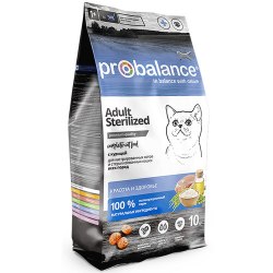 Сухой корм ProBalance Sterilized корм для стерилизованных кошек и кастрированных котов 10 кг