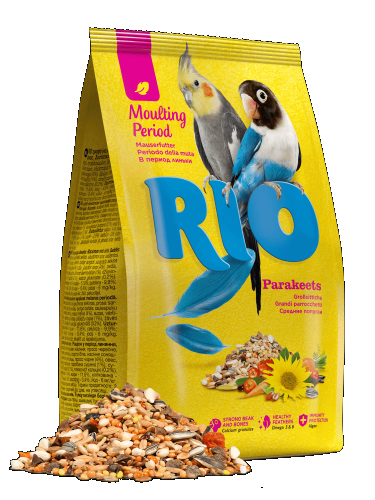Корм RIO для волнистых попугайчиков в период линьки, 500 г.