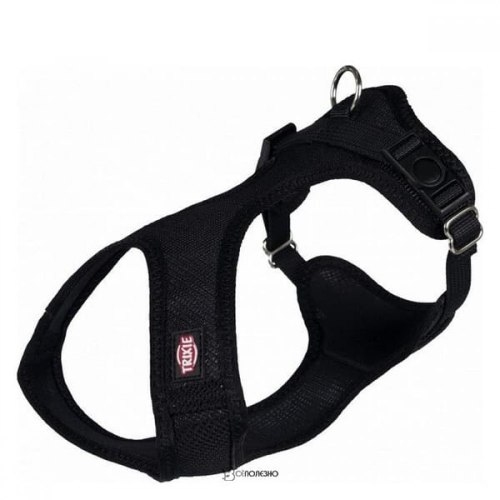 Шлея TRIXIE Soft harness для собак, мягкая, 30-45 см/15мм, черный