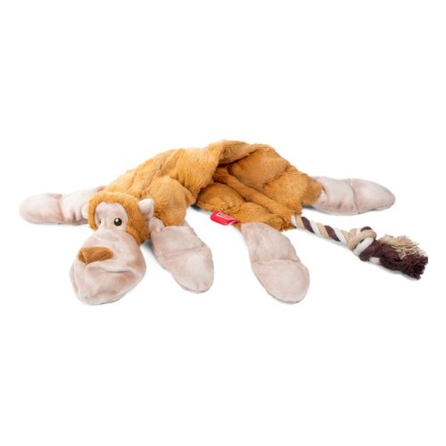 Игрушка GiGwi для собак "Обезьяна", с 19-ю пищалками, плюш, 34 см.