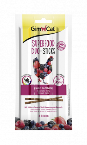 Лакомство GIMCAT палочки Superfood Duo-Sticks с курицей, 3шт