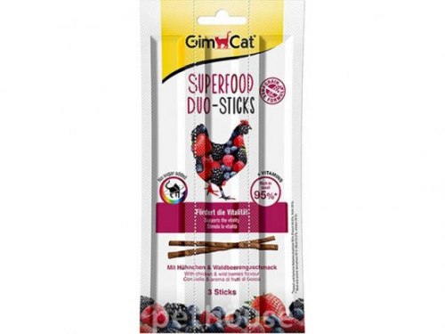 Лакомство GIMCAT палочки Superfood Duo-Sticks с курицей, 3шт