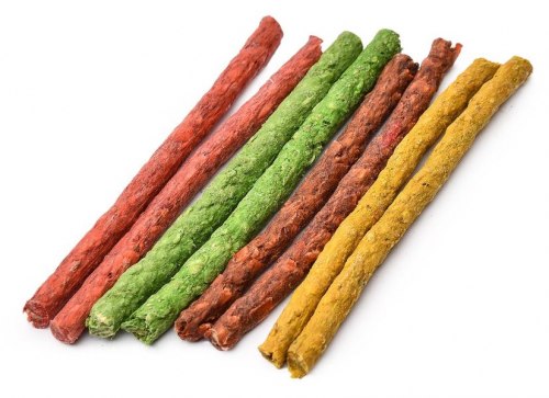 Лакомство For Dogs палочки цветные 12,5см (диам.10мм)