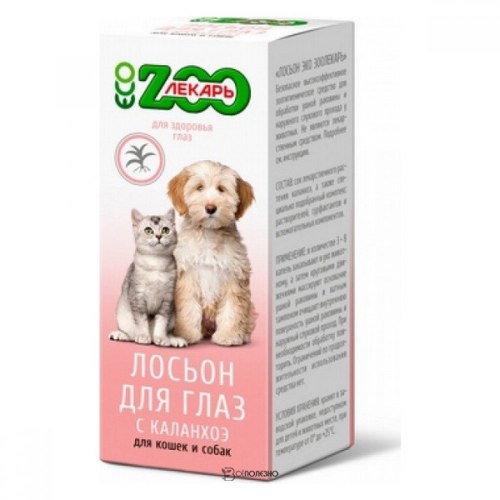 Лосьон Эко Zоолекарь для глаз кошек и собак, 30 мл