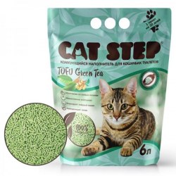Наполнитель Cat Step Tofu Green Tea 6 л, комкующийся