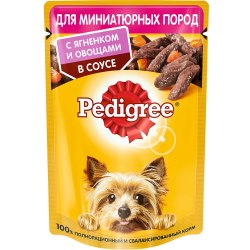 Консерва Pedigree® для собак миниатюрных пород с ягненком и овощами, 85г
