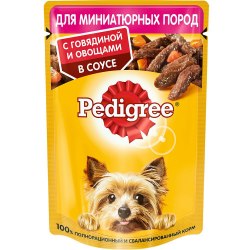 Консерва Pedigree® для собак миниатюрных пород с говядиной и овощами, 85г