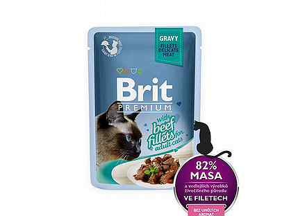 Консерва Brit Premium для взрослых кошек форель в желе 85г/1шт