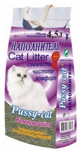 Наполнитель Pussy-cat комкующийся 4,5л