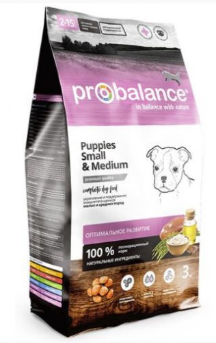 Сухой корм ProBalance Puppies Small&Medium 3 кг. Для щенков малых и средних пород