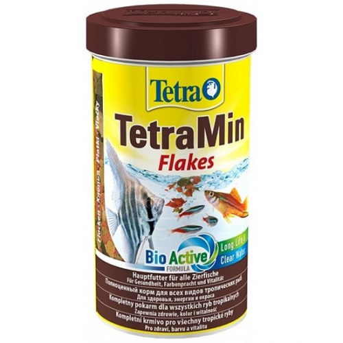 Корм Tetra Min 1L- Основной корм в виде хлопьев для долгой и здоровой жизни д/всех видов тропических рыб