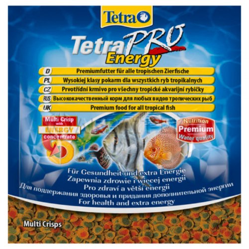 Корм Tetra Sachet Tetra Pro Energy 12g- Высококачественный корм в виде чипсов д/всех видов декорат рыб (здоровье и энергия)